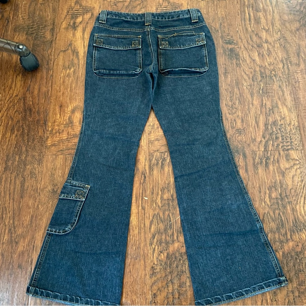 Vintage 90s y2k goth denim low rise flare jeans. - Picture 3 of 5